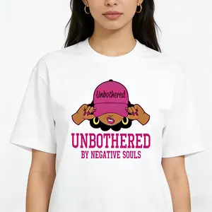 Women's Unbothered Sassy Afro Queen Graphic T-shirt Regular Fit |   Soft & Breathable Fabric, Durable Print, Everyday Comfort, Machine Washable, casual hoodie urban streetwear