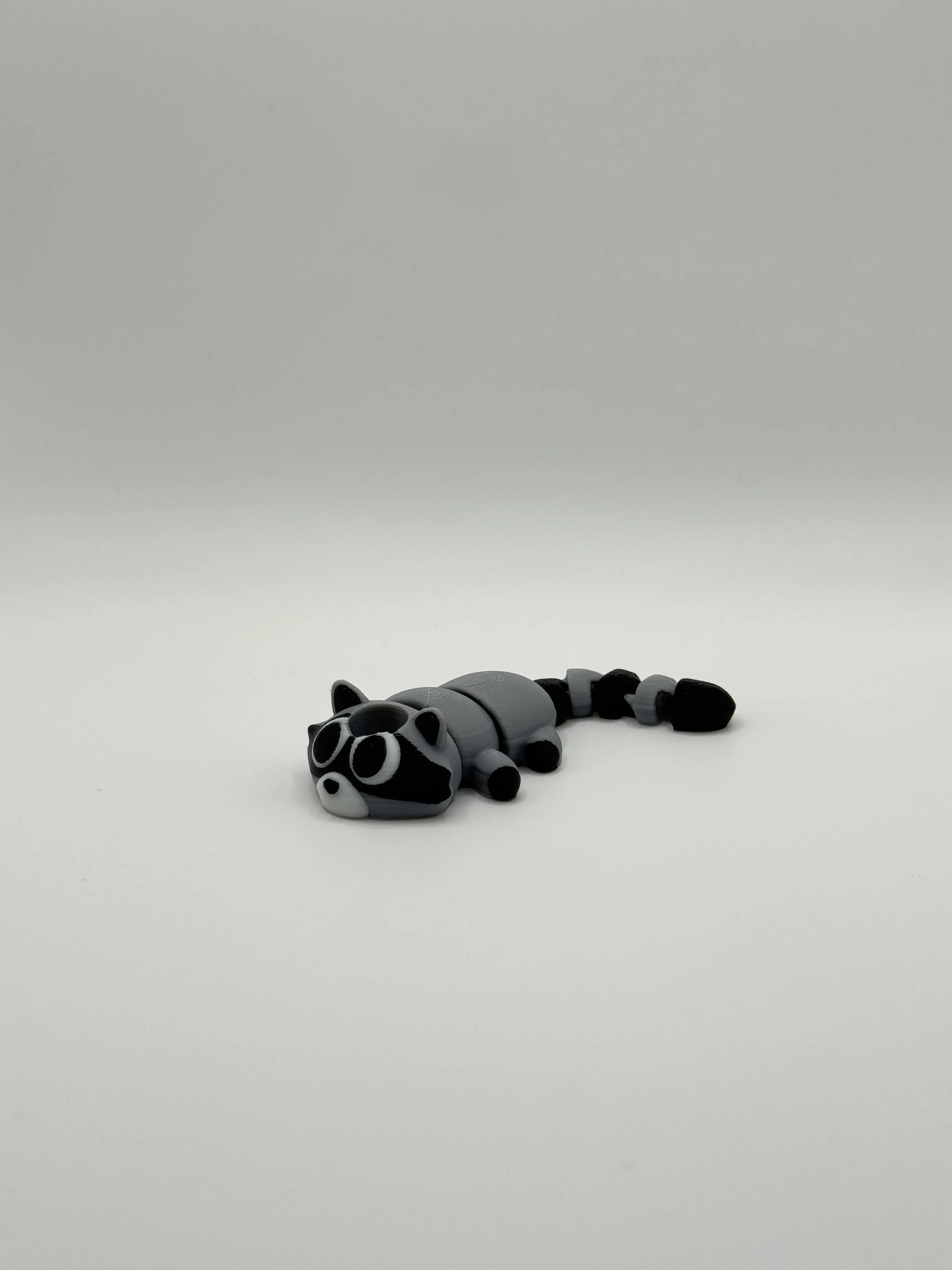 Articulated Raccoon Straw Buddy Topper for Stanley Cups – 3D Printed & Snug Fit