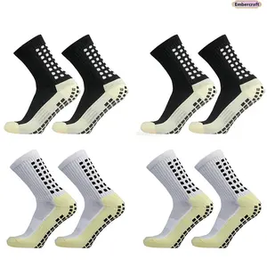 Grip Socks Non Slip Soccer Socks for Men Women Athletic Football Yoga Socks 1/4 Pairs Pack for Sports Training Gym