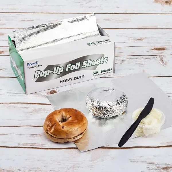 [3,000 sheets] Karat 9" x 10.75" Heavy-Duty Pop-up Aluminum Foil Sheets