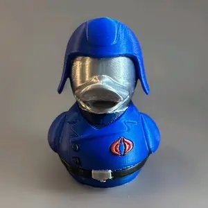 Homemade Design 3D Printed Cobra Theme Duck Helmet Figurine - Helmet Collector Display Item for Collectibles Enthusiasts