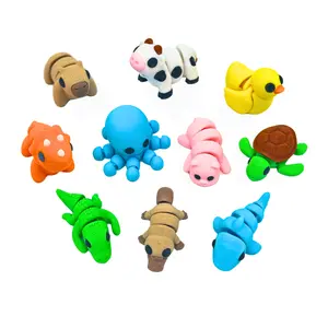 EnderToys 10 PC Mini Fidget Animal - 3D Printed Articulated Joint Cute Toys Desk Pet Articulate Figurine Egg gift Articulating buddy pocket pal Halloween