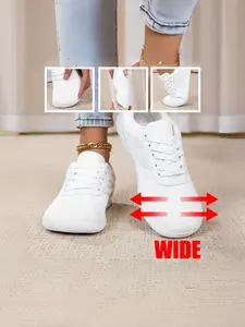 Women's Barefoot Sports Shoes, Wide Width, Light Color Design, Outdoor Long Walks, Walking and Tennis, Casual Tennis Shoes, Sport Style