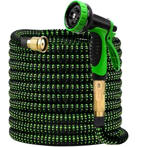 2025 New Expandable Garden Hose 150ft - 10 Function Spray Nozzle, Leakproof, Flexible Hose with 3/4 Brass Connectors, Lightweight Design