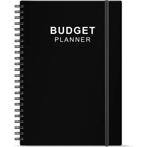 Budget Planner - Monthly Budget Book with Expense Tracker Notebook, Undated 12 Month Bill Organizer & Finance Planner to Manage Your Money, Account Book with Colorful Tabs, 5.8" x 8.5", Black