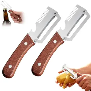 Vegetable Peeler,Premium-Grade Fruit & Vegetable Peeler| Sharp Stainless Steel Blade, Ergonomic Wooden Handle + Built-in Bottle Opener – Ideal for Daily Kitchen Use