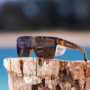 Bomber Tortoise Collection ANSI Z87+ Safety Sunglasses - Unisex Bomb Rippa, Buzz Bomb & Clutch Bomb - Limited Edition with Polarized Safety Lenses and Removable Side Shields