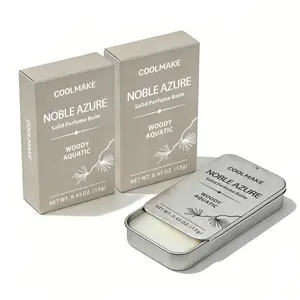 【BUY 1 GET 1 FREE】Solid Perfume for Men - Noble Azure (Sea Salt & Sandalwood) , Long-Lasting, Natural Alcohol-Free Balm,Pocket-Size Solid Perfume for Travel Gifts Gentle Breezes Gentle On Skin