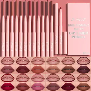 DUNUF 6 Colors Matte Lip Liner Set Viral Lip Pencil Kit Long Lasting Transfer Proof High Pigment Lipgloss jiya lip liner besuty Love That Lipstick