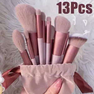 13/15PCS Makeup Brushes Set Eye Shadow Foundation Women Cosmetic Brush Eyeshadow Blush Beauty Soft Make Up Tools Bag Yellow