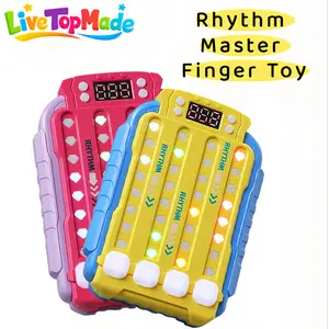 Rhythm Flick Reaction Game -LED Musical Handheld Fidget Toy for Speed & Reflex Training, Focus & Concentration Boost, Hand-Eye Coordination, Fun Memory Challenge, Kids & Adults, Portable Anxiety Relief Toy, Perfect Gift for Boys, Girls, Teens, and Adults