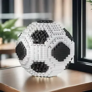 800+ Pcs Creative Football Basketball Building Blocks Set, Model Kit, Soccer Lover Decoration, Desk Display Art Decor, Ideal Gift for Christmas, Halloween, Birthday, Building Block Sets