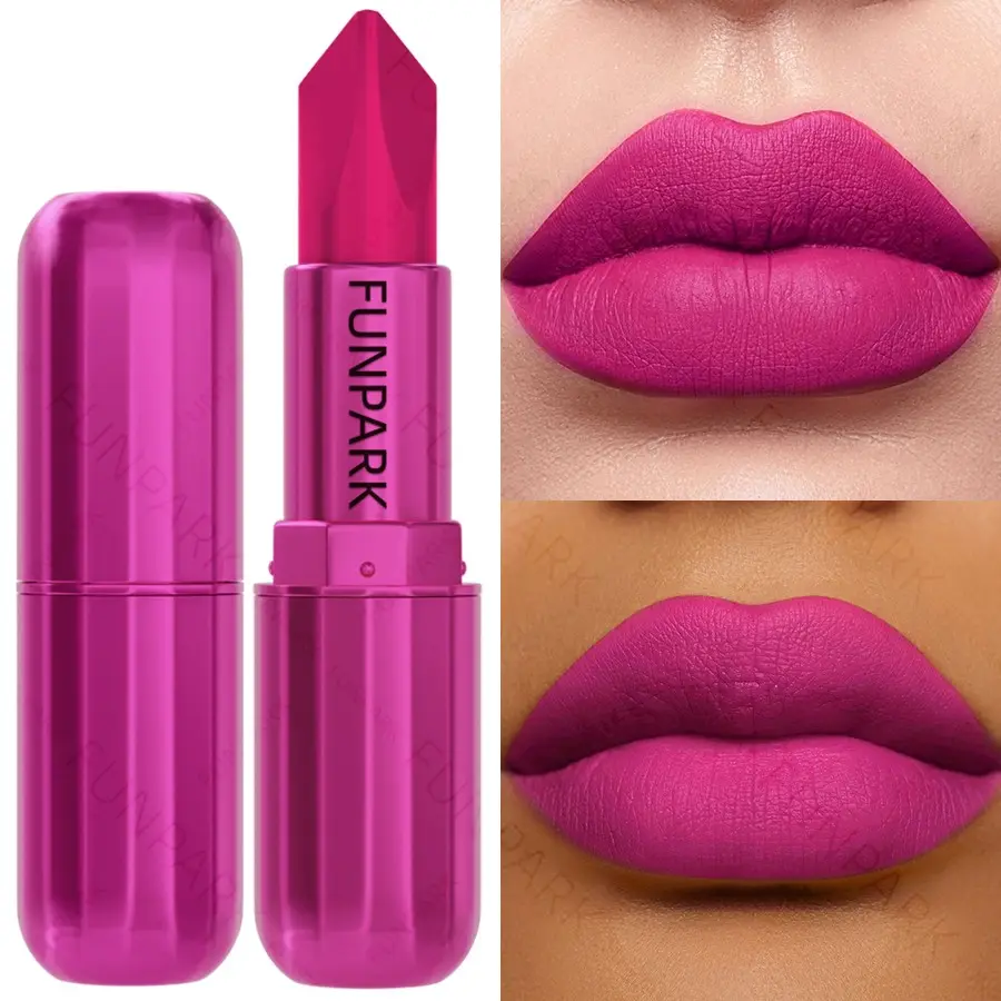 Long-Lasting Matte Lipstick Balm Makeup Cosmetic, High Pigmentation, Non-Toxic, Degradable, No Alcohol, for Facial Use, Everyday Lip, Women's Gift, Lip Products