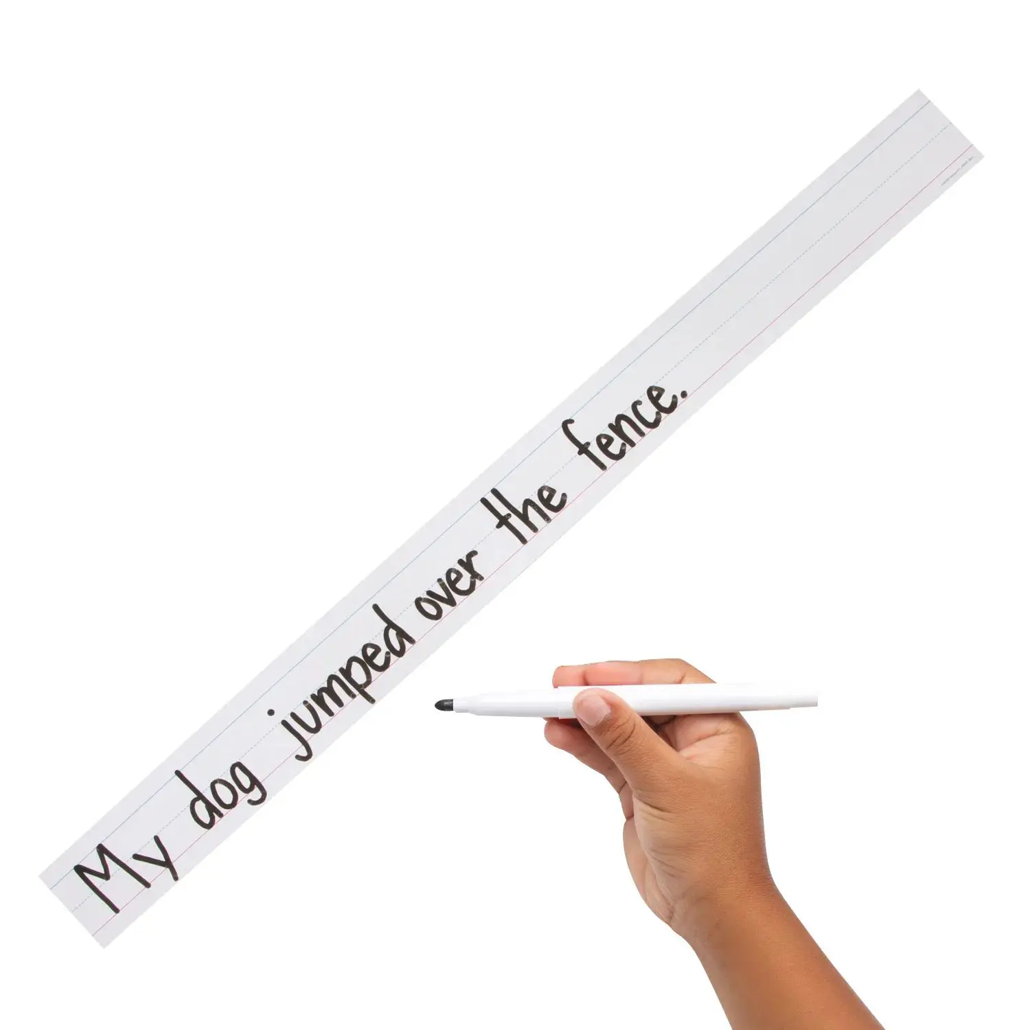 Dry Erase Sentence Laminated Cardstock Sheets - 2 Ft. x 1 1/2", 36 Pcs, Handwriting, Classroom