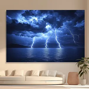 One piece. A heavy-duty rain cloud and dynamic storm light tapestry over the ocean's sky. Made of durable polyester material. Suitable for bedroom or dormitory wall decoration. Perfect for holiday decoration.