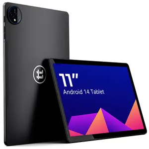tabtoday 11 Inch Tablet with Case Android 14 Octa-Core Processor 128GB ROM 8GB RAM, HD Touchscreen, 7000mAh Battery, WiFi & 4G, Bluetooth, Pre Installed Apps - Black