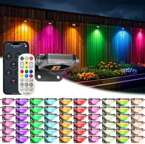 MIMIRGB Outdoor Deck Lights RGB + 4000K White IP67 Waterproof 50ft Wired Smart Remote App Control Dynamic RGBWIC Effects Weatherproof Durable Easy DIY Music Sync Simple Install Patio Lights