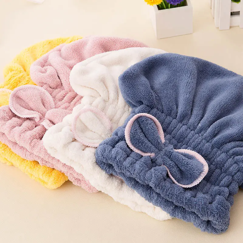 Women's 3PC Microfiber Hair Towel Caps - Extreme Soft, Ultra Absorbent, Lightweight Fast Drying Turban Wraps with Light Shiny Finish for Morning Routine (DIY Bag Accessories)