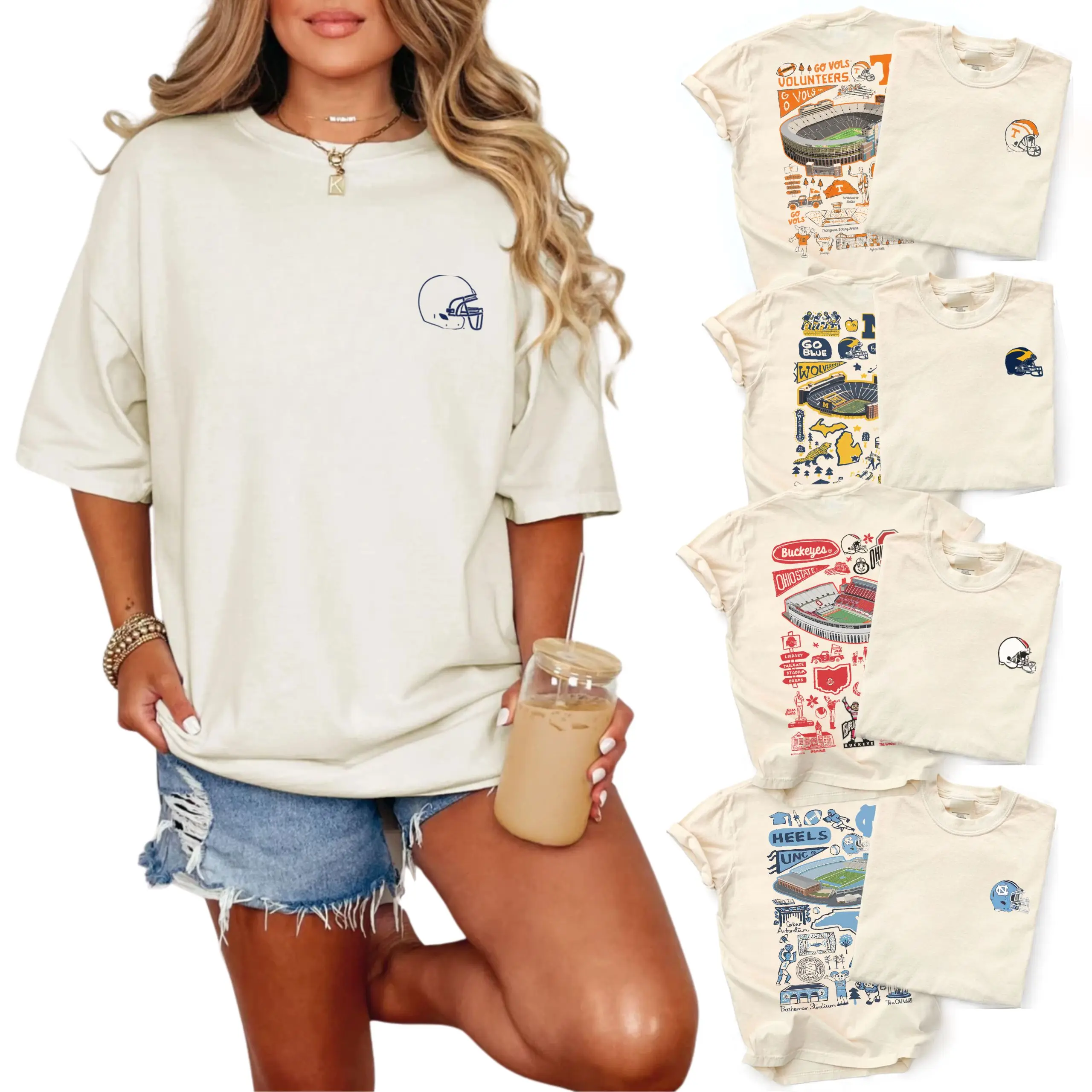 Vintage College Football Season Doodle Shirt, Comfort Colors All Team School Football Game Day Tshirt, Retro Football Graphic Shirt, Trendy Sport Pullover Oversized Shirt, Fall Sport Season Gift Shirt
