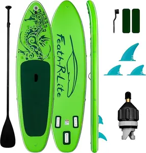 FEATH-R-LITE Inflatable Paddle Board Stand Up Paddleboards for Adults SUP with Two Different Configurations of Accessories