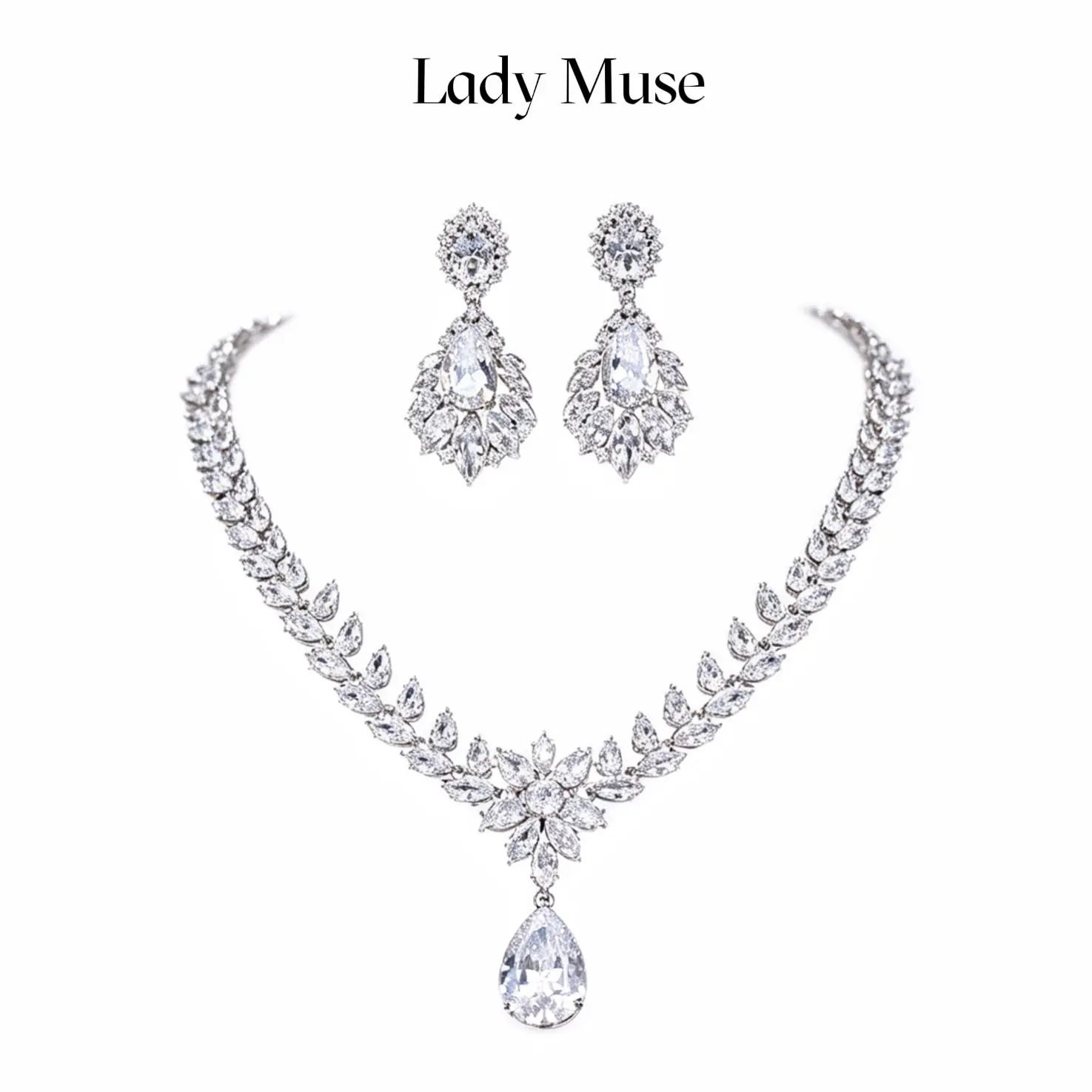 Shiny Lab-created diamond set,925 silver#full inlay with shiny gem,fit to wearing at a social party/date,perfect for giftto lady  Holiday gifts
