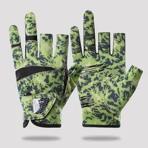 Summer outdoor luya fishing gloves leak three fingers breathable sunscreen rock fishing sea fishing anti-cut fingers safety bag baseball
