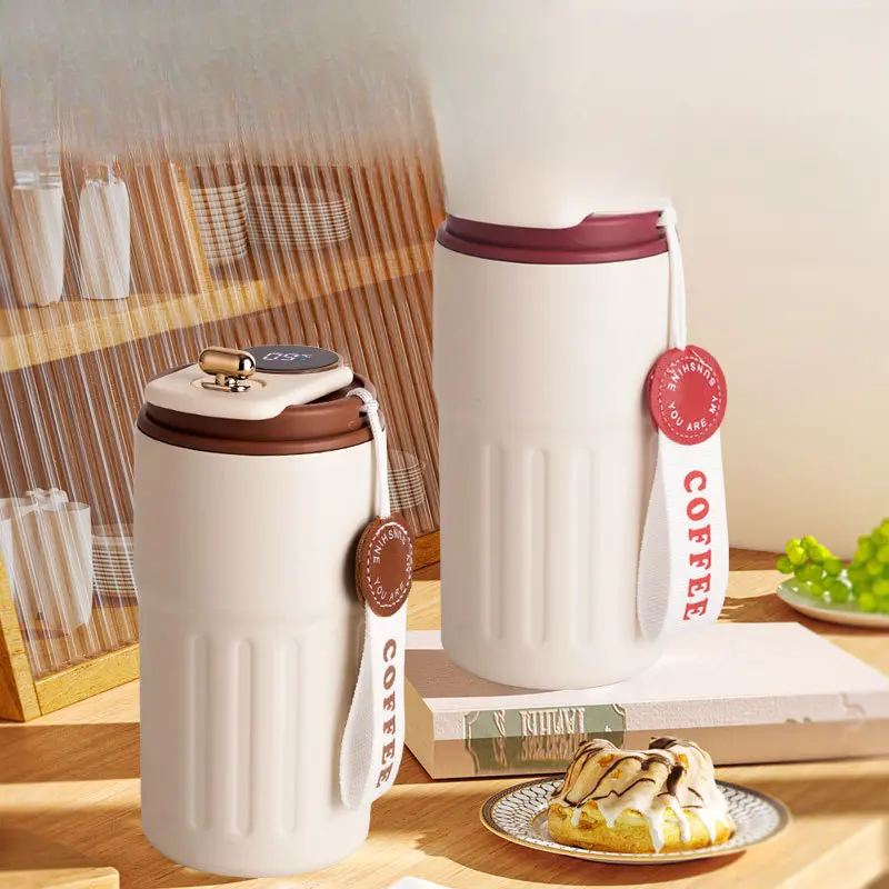 High-Value Hot-Selling 316 Stainless Steel Gift Coffee Thermos Cup Intelligent Temperature Display Portable Travel Companion Gift Cup