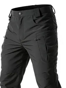 Men's Multifunctional Tactical Work Pants, Durable Non-Elastic Fabric, Zipper Pockets, Ideal for Hiking and Casual Wear