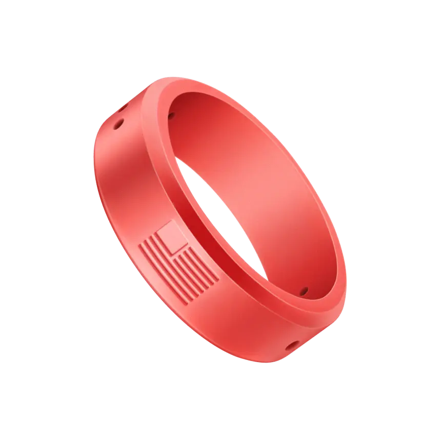 TUFF Crimson Red Stackable Rings - Adjustable Silicone Band for Gym & Daily Use - Safe Functional Alternative to Metal - Stamped with TUFF Logo