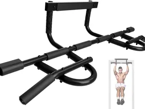Heavy Duty Pull Up Bar for Doorway - Solid Bar Construction, Multi-Grip Design for Home Gym/Doorway Use