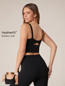 GLOWMODE FeatherFit Twist Back Sports Tank Top Low Impact Yoga Daily Gym