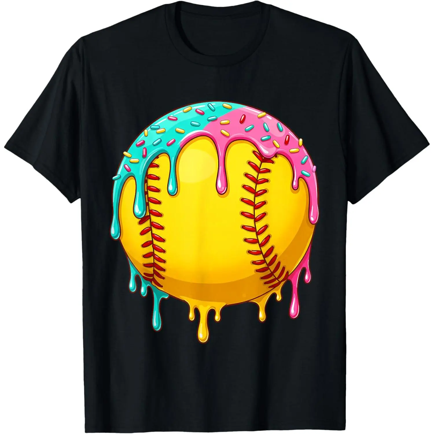Softball Player Ice Cream Softball Drip girls softball T-Shirt Graphic tees Softball Player Ice Cream Softball Drip girls softball T-Shirt Graphic tees