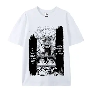TSHD hikaru and yoshiki I know where we stand.. Oversized Casual Men's Letter Pattern Printed T-Shirt