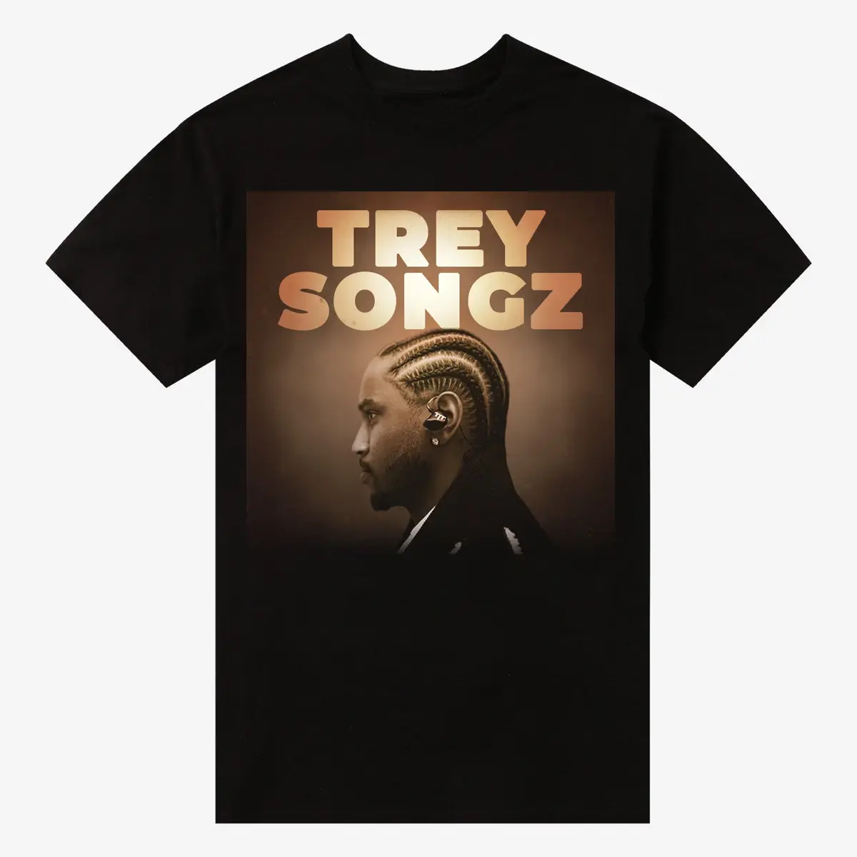 Men's Cotton Fitted Streetwear T-Shirt, Trey Songz & Friends 2026 Digital Graphic Print, Round Neck, Short-Sleeve, All-Season Basic, Machine Washable, Sizes Up to 5XL