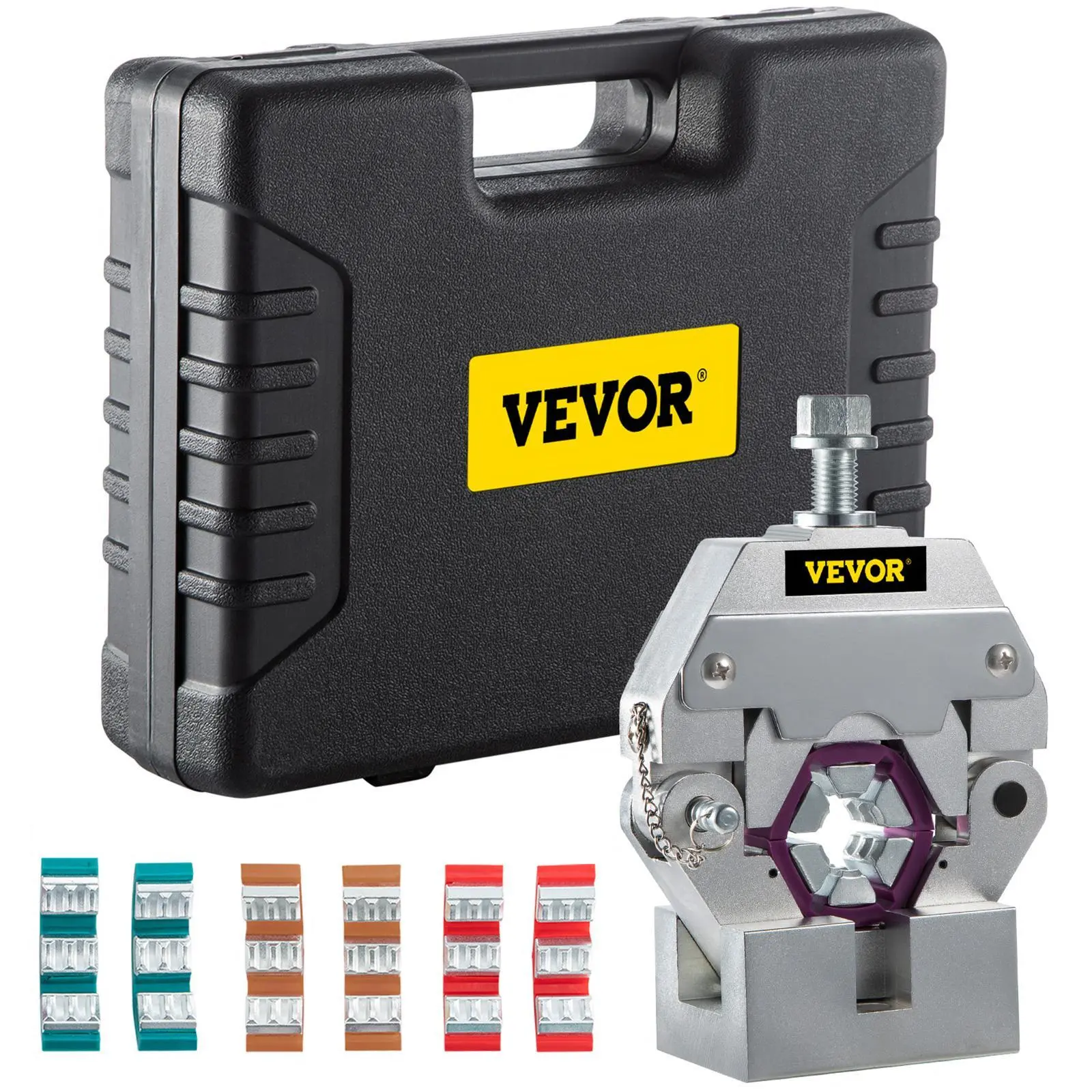 【Summerfinds】VEVOR Manually Operated AC Hose Crimper Hydra-Krimp 71550 Manual AC Hose Crimper Kit Air Conditioning Repair Handheld AC Hose Crimping Tool with 4 Dies