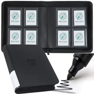 Toploader Binder, Holds 128 Top Loaders, 4 Pocket Design for 3"x4" Rigid Card Holders, Ideal for Trading & Sports Cards, Trading Card Toploaders, Model a - Black