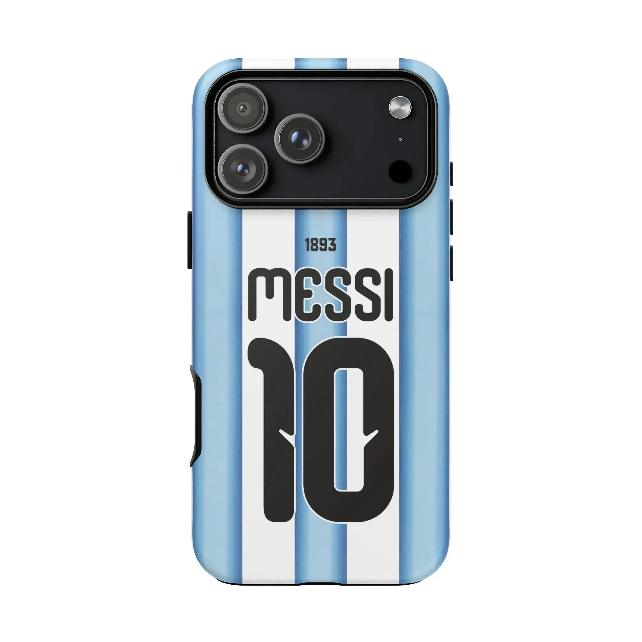 Argentina Albiceleste Pride Tough Phone Case for iPhone - Blue White Stripes Patriotic Heritage Style Dual-Layer Armor Cover Fits iPhone 17 16 15 14 13 Pro Max