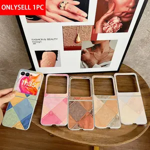 Geometric pattern PU leather, hard PC back panel protects the phone case. Suitable for Motorola Razr 2024, Razr 2025, Razr 50, Razr 60, Razr 50 Ultra, Razr 60 Ultra Accessories