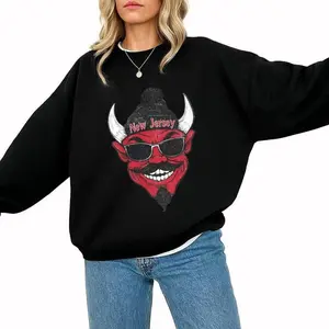 New Jersey Hockey Retro Crewneck Sweat-shirt, Vintage Garden State Hockey Jumper, Unisex Throwback Sweater, 90s Style Fan Apparel, Devils