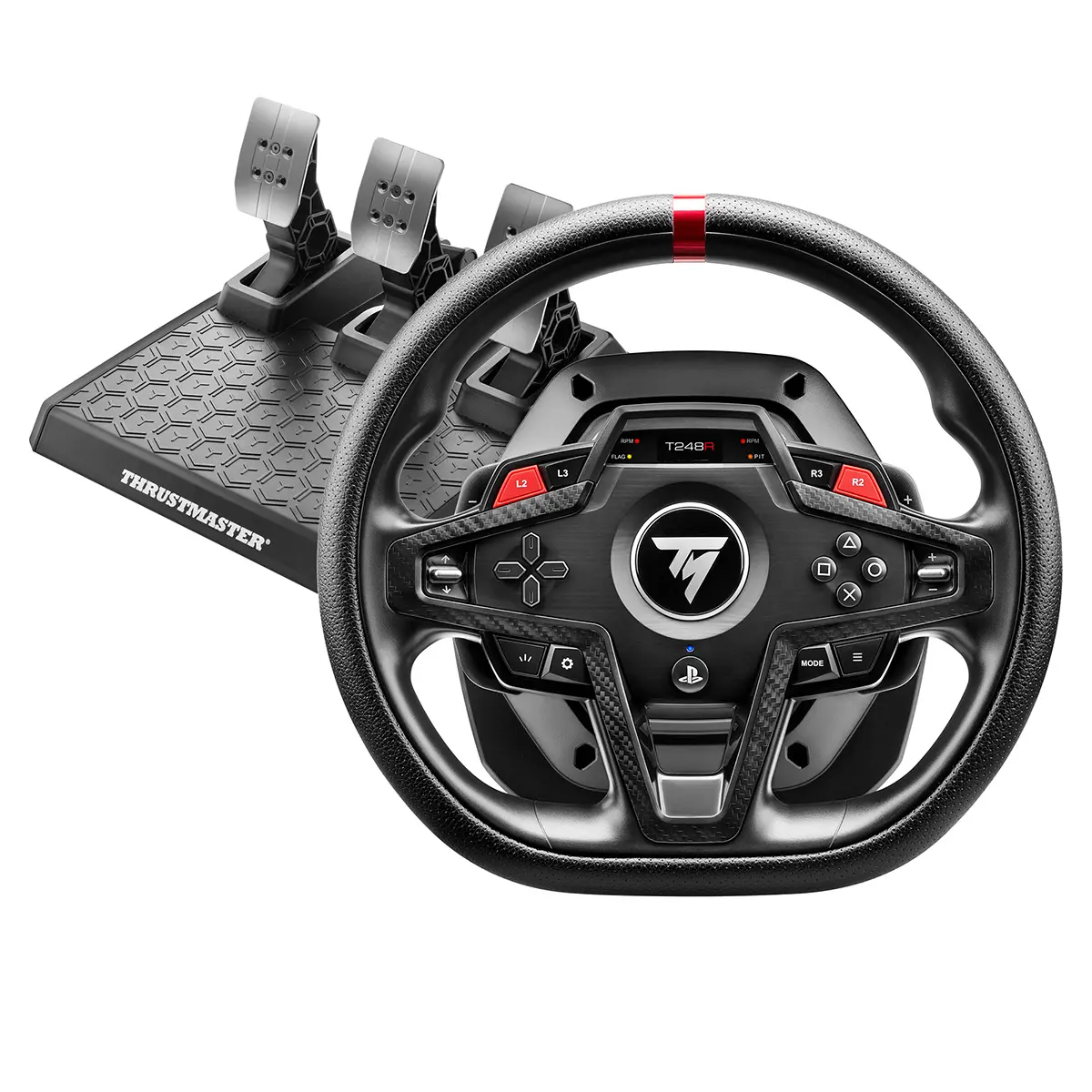 Thrustmaster T248R Racing Wheel & Magnetic Pedals Gaming Accessory - Leather-Wrapped, Compatible with PS5, PS4, PC Consoles, Accessories