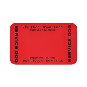 Small or Large Red Service Dog Mat - Do Not Touch Do Not Talk Mat for Public Access Training and Elbow Protection