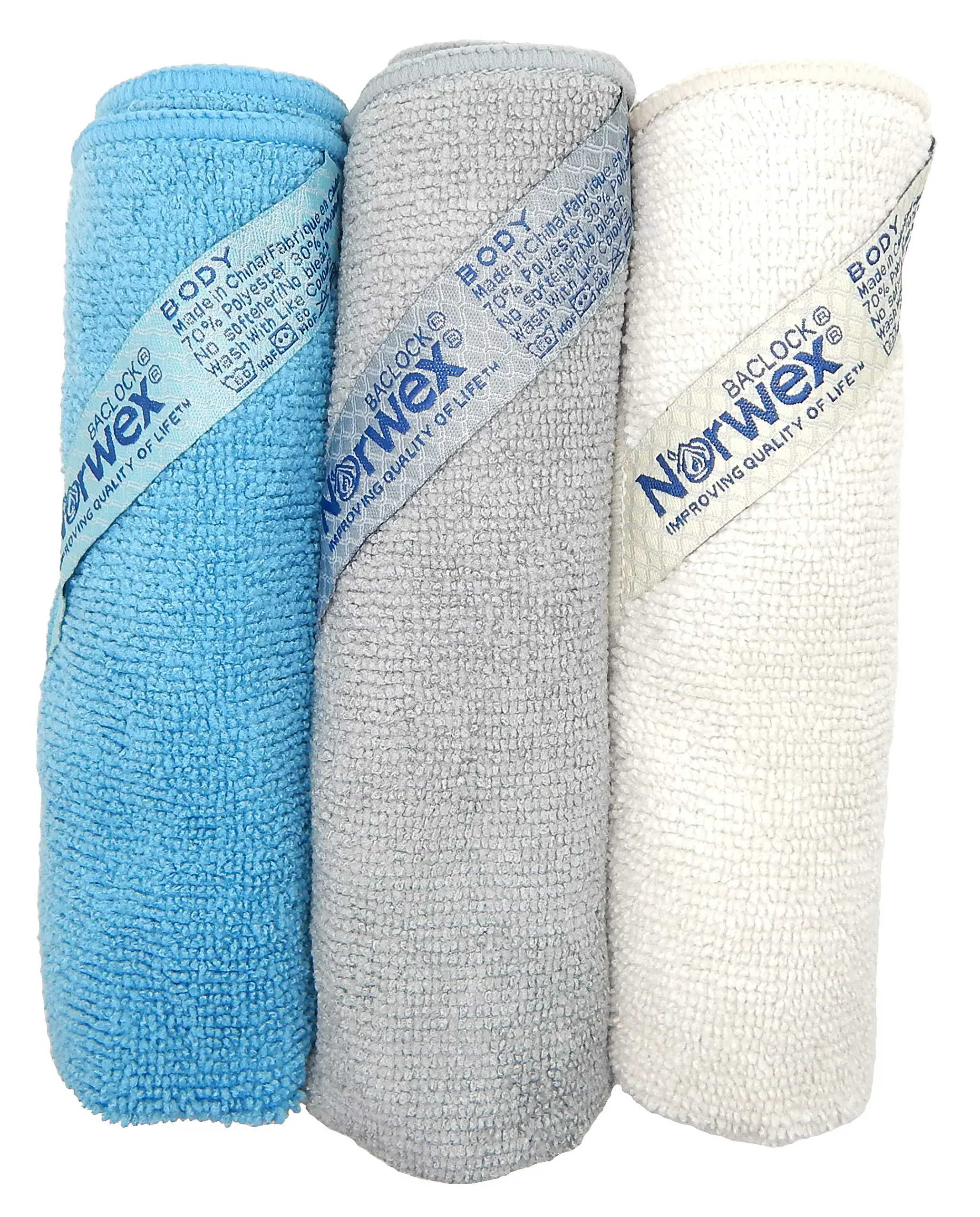 Norwex Pack 3 Coastal Reusable Cloth for Travel and Daily Use - Cozy and Secure Fit for Various Situations - Cleaning