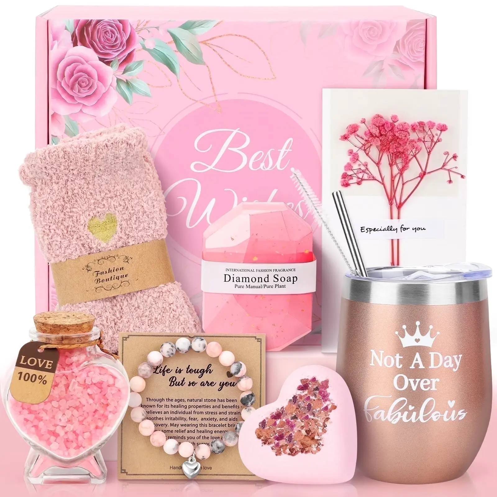 Valentine's Gift Baskets for Women, 10 Pack Valentines Day Gift Sets, Valentine’s Day Baskets Holiday Birthday Gifts for Mom Women
