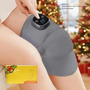 Portable Electric Massage Knee Pad, USB Rechargeable Knee Massager with LCD Display, Heating and Vibration Knee Massage Tool for Home and Office Use, Ideal Gift for Family and Friends