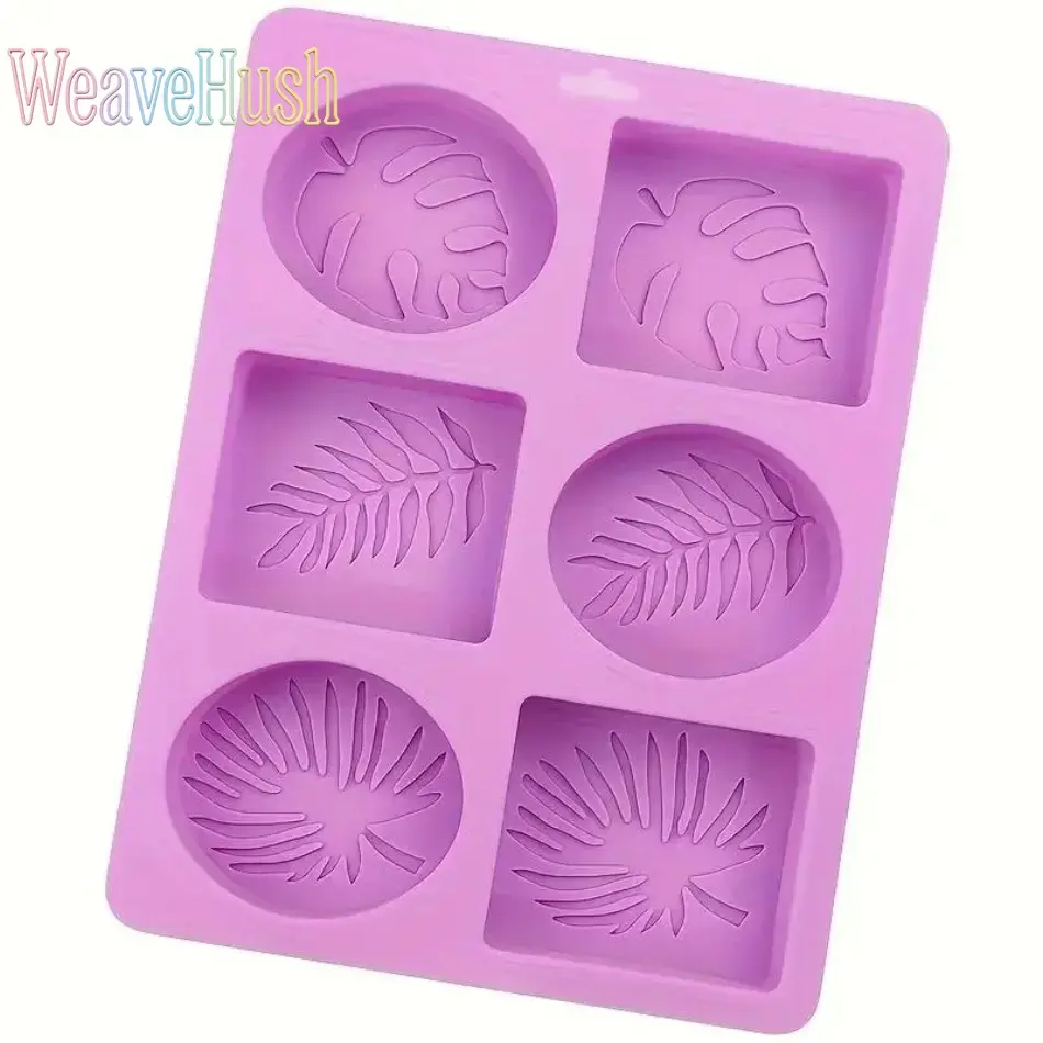 Creative Soap Mold Set, 1Counts/set Round & Square Shaped Silicone Mold for Soap Making, Candle Crafting & Baking, Durable & Non-stick Reusable Tools, Soap Making Kit