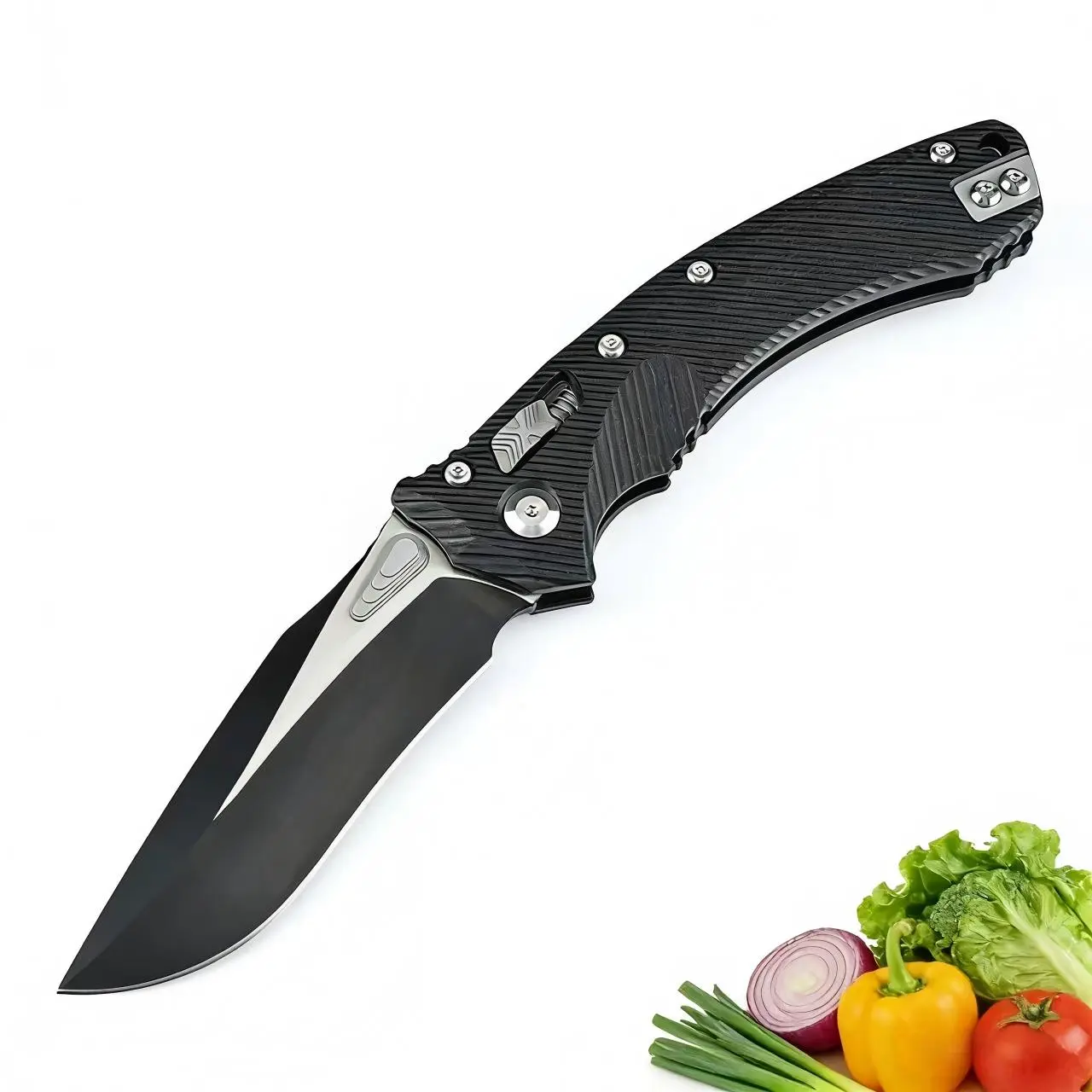 Ram-Lok Professional Kitchen Fruit Folding Knife Nylon Fiber Handle M390 Blade