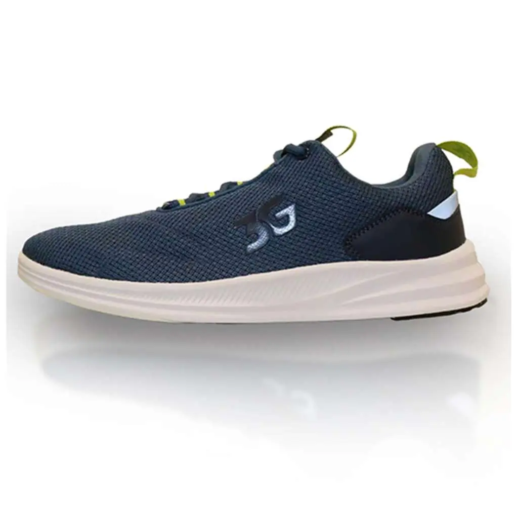 900 global Kicks II Unisex Bowling Shoes, Navy Mesh Athletic Sports Footwear with Lightweight Universal Slide Sole for the Lanes