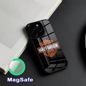 Harley logo Phone Case Magnetic glass case for iPhone 17 Pro Max 16 15 14 13 11 Pro Max Plus Phone case Cover