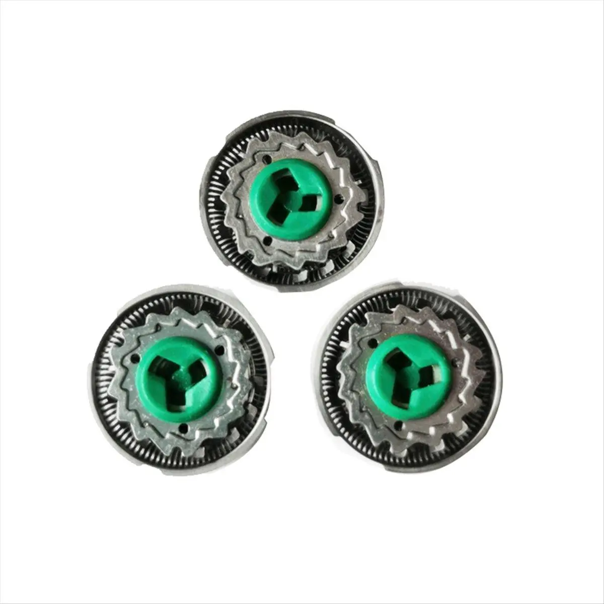 3-Pack SH90 Replacement Shaver Heads, Stainless Steel Razor Blades Compatible with Series 9000, S8000, S7000 & RQ12 Electric Shavers, Silver, Shaving, New, 3 X Cutter Head Nets, Nose & Ear Trimmer