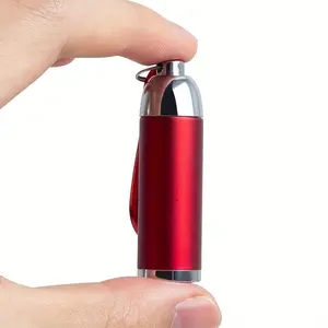 LED Carabiner Flashlight, Battery-Powered Mini Keychain Keyring Light, Portable Outdoor Camping Essential, Compact & Durable Design